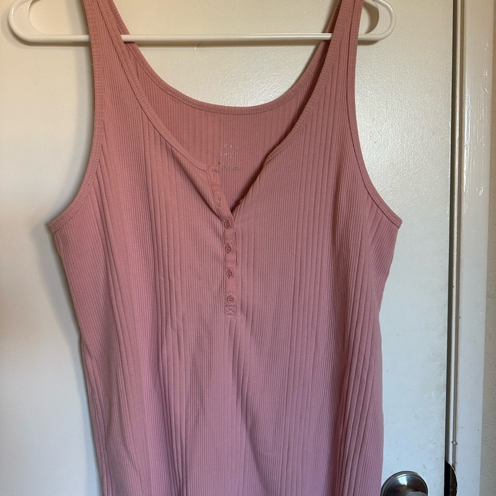 a new day Dusty Rose Ribbed Top